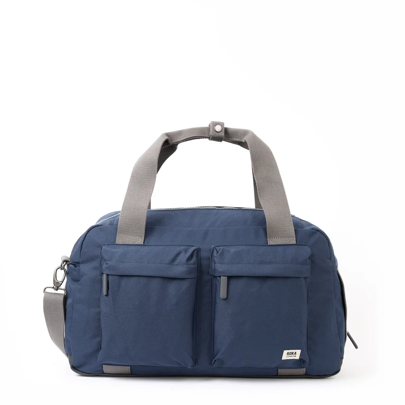 ROKA Gatwick Medium Gerecyclede Canvas Tas | Diepblauw