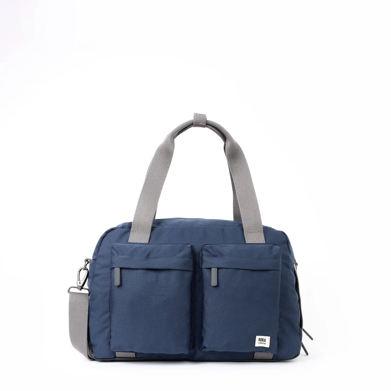 ROKA Gatwick Kleine Gerecyclede Canvas Tas | Diepblauw