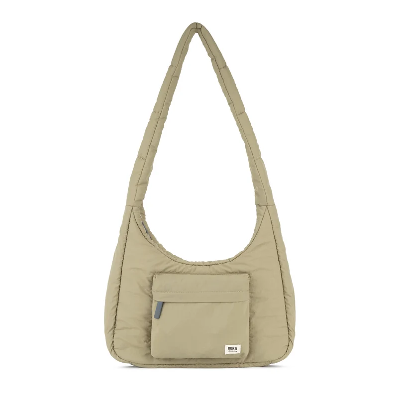 ROKA Belsize Taupe Medium Gerecyclede Taslon Tas