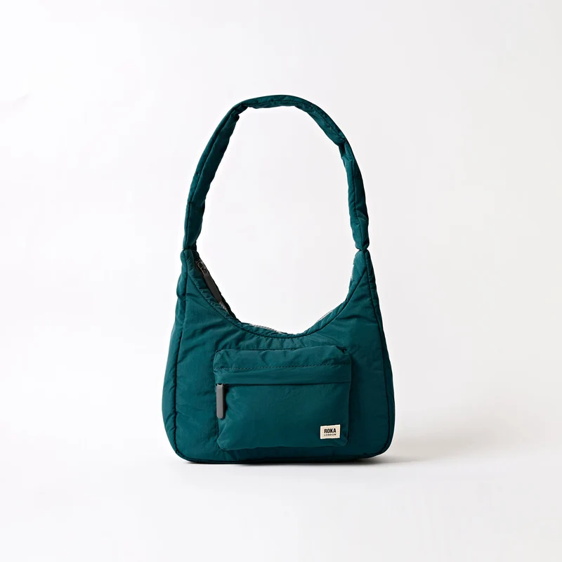 ROKA Belsize Teal Kleine Gerecyclede Taslon Tas