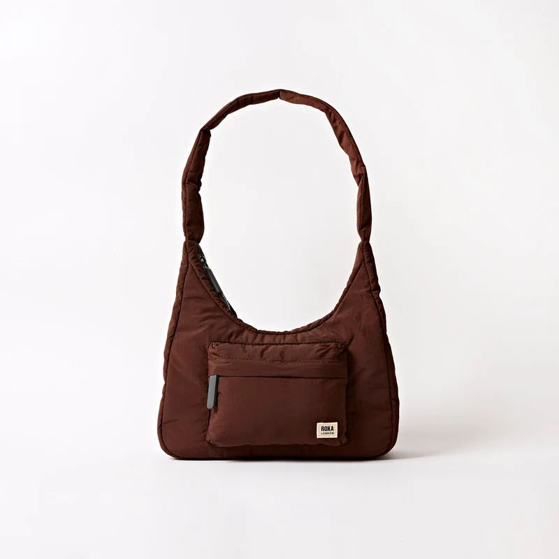 ROKA Belsize Chocolade Kleine Gerecyclede Taslon Tas