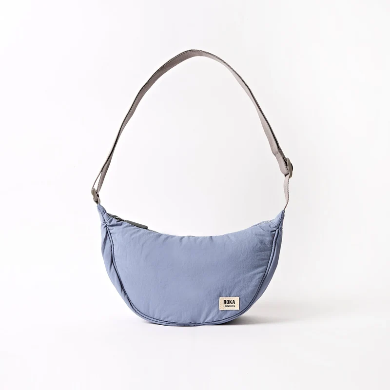 ROKA Farringdon Retro blauwe tas van gerecycled Taslon