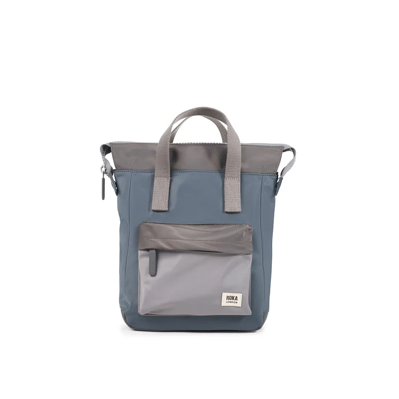 ROKA Bantry B Grijze, tonale kleine tas van gerecycled nylon