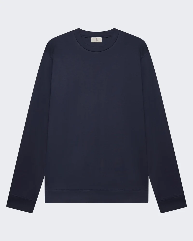 Heren Heavy Supima Sweater Blauw