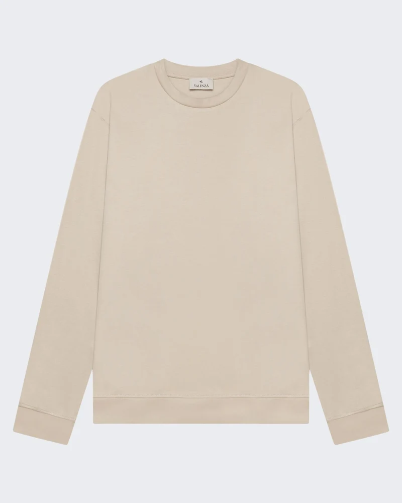 Heren Heavy Supima Sweater Beige