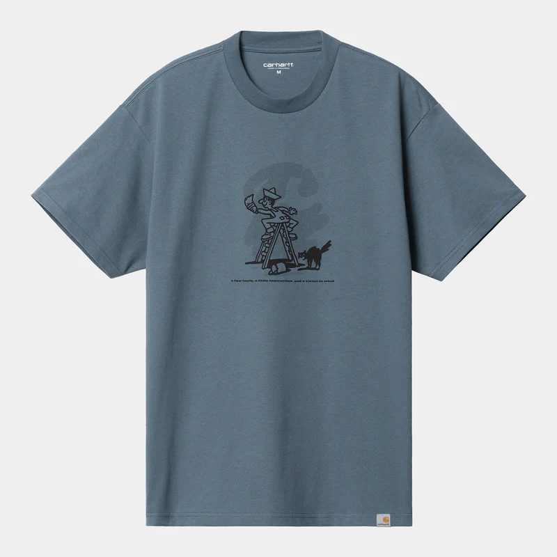 Carhartt WIP Heren Lucky Painter T-shirt van biologisch katoen - Stormblauw