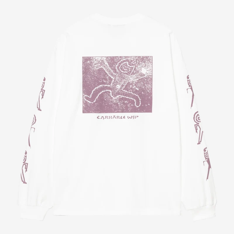Carhartt WIP Heren Terrestrial T-shirt met lange mouwen | Wit