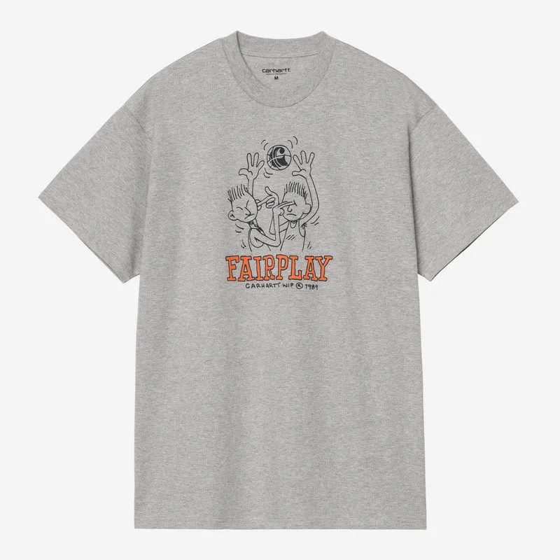 Carhartt WIP Heren Fairplay T-shirt | Grijs Heather