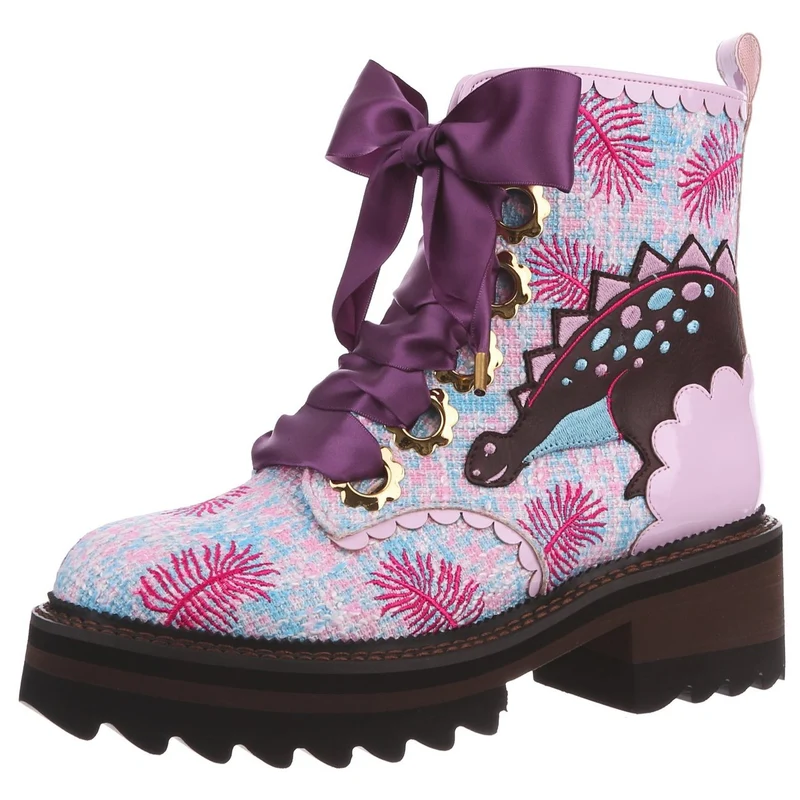 Irregular Choice Dames Jurassic Jump Boot - Roze