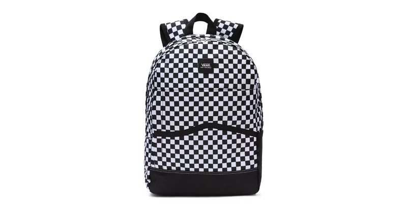 VANS Unisex Construct Skool Checkerboard-rugzak - Zwart / Wit