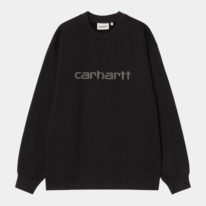 Carhartt WIP Dames Rivet Script Sweat Top | Zwart