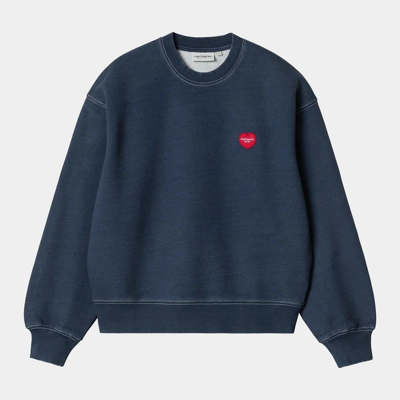 Carhartt WIP Ingo-sweattop voor dames | Donkerblauw geverfd