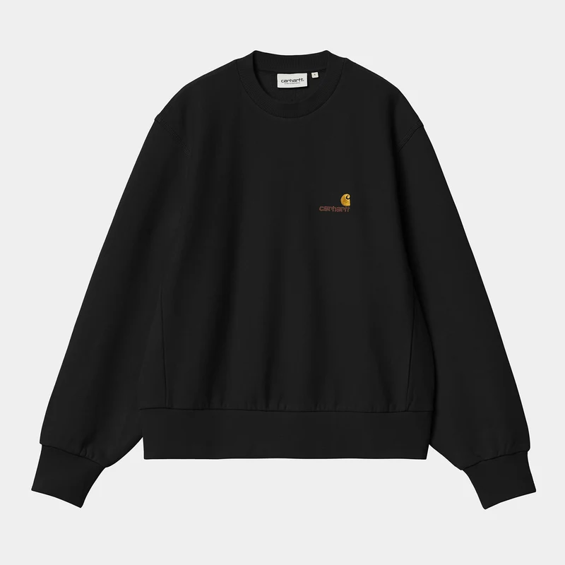 Carhartt WIP DAMES American Script Sweatshirt | Zwart