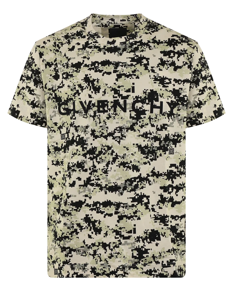 Heren Digital Camo T-Shirt Beige