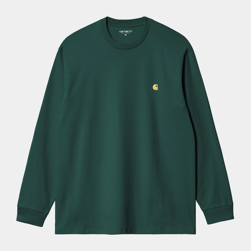 Carhartt WIP Heren Chase T-shirt met lange mouwen | Donker dennengroen