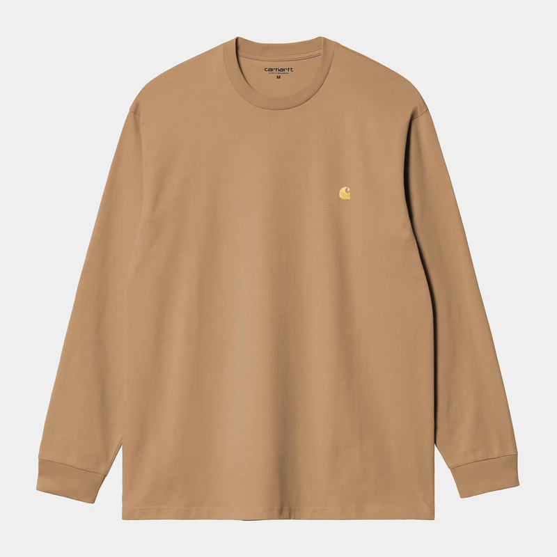 Carhartt WIP Heren Chase T-shirt met lange mouwen | Dusty Hamilton Brown