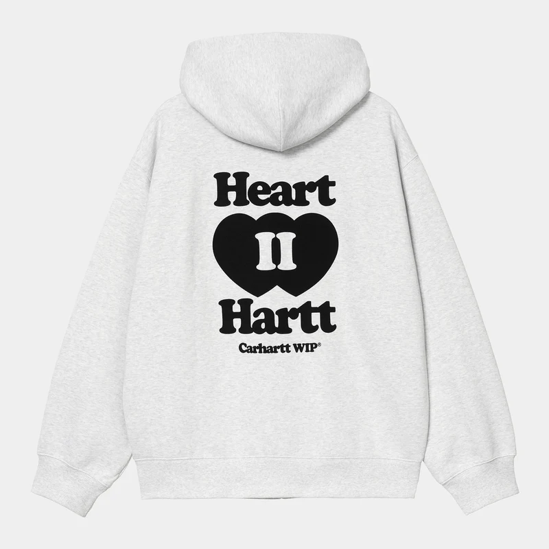 Carhartt WIP Heren Heart II Hartt Sweat Hoodie | Ash Heather