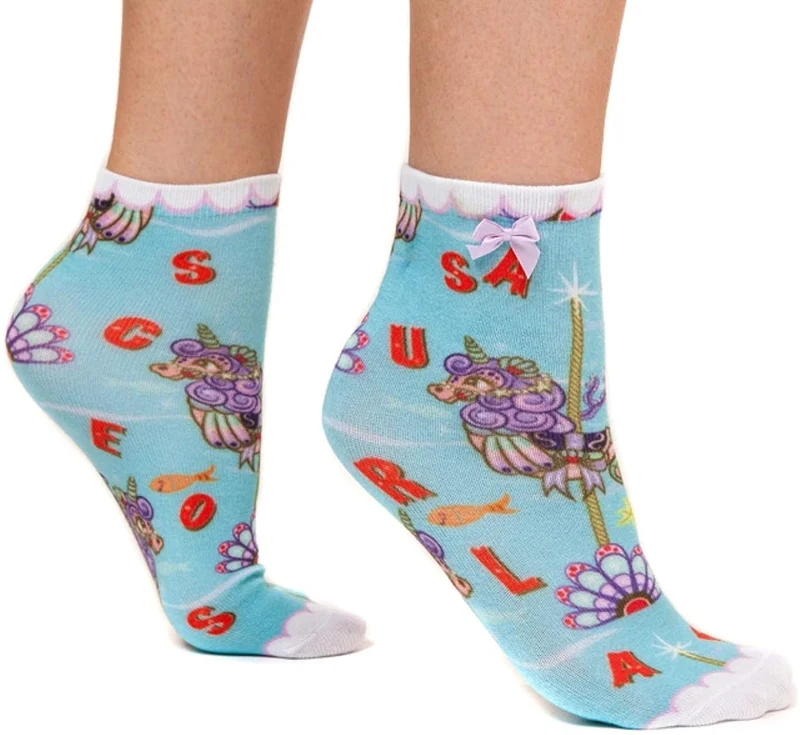 Irregular Choice Zeepaardje carrousel sokken
