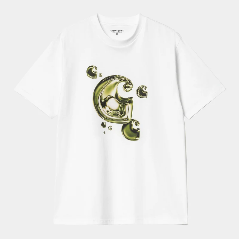 Carhartt WIP Heren Solar Chrome C-Logo T-shirt | Wit
