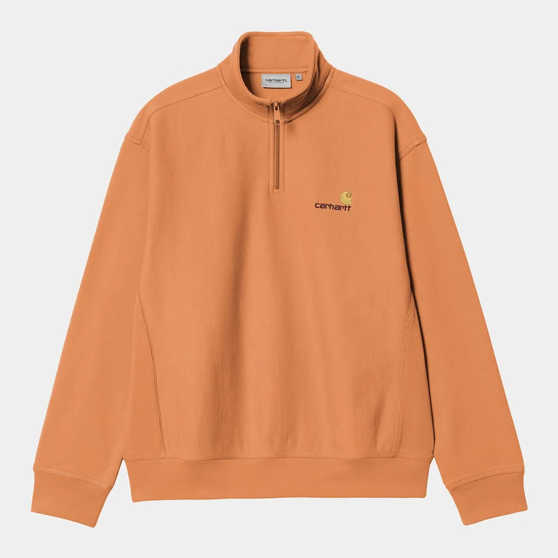 Carhartt WIP Heren halve rits American Script Sweatshirt | Redhaven
