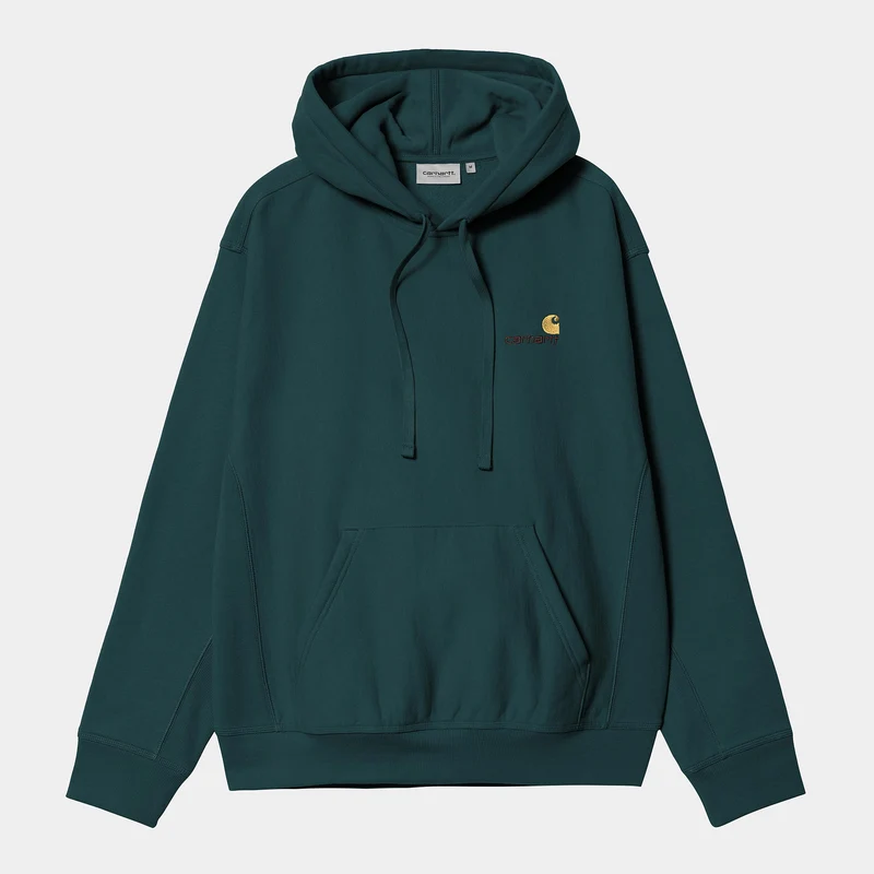 Carhartt WIP HEREN American Script Hoodie | Deep Lagoon