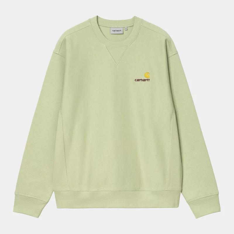 Carhartt WIP HEREN American Script Sweatshirt | Licht olijfgroen